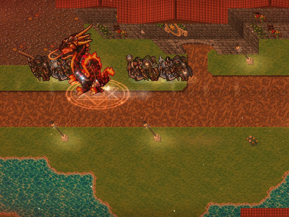 Vyrmas in his firestorm, the next road tiles telegraphed in crimson.
